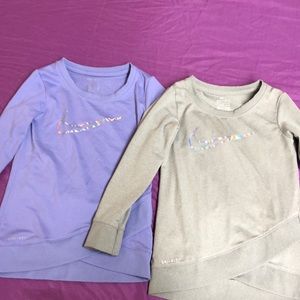 Two Nike dry-fit sweatshirts for girls🎉